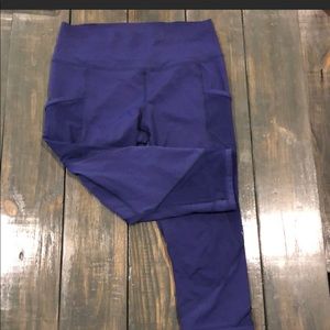 LuluLemon Fast As Light Crop- Emperor Blue